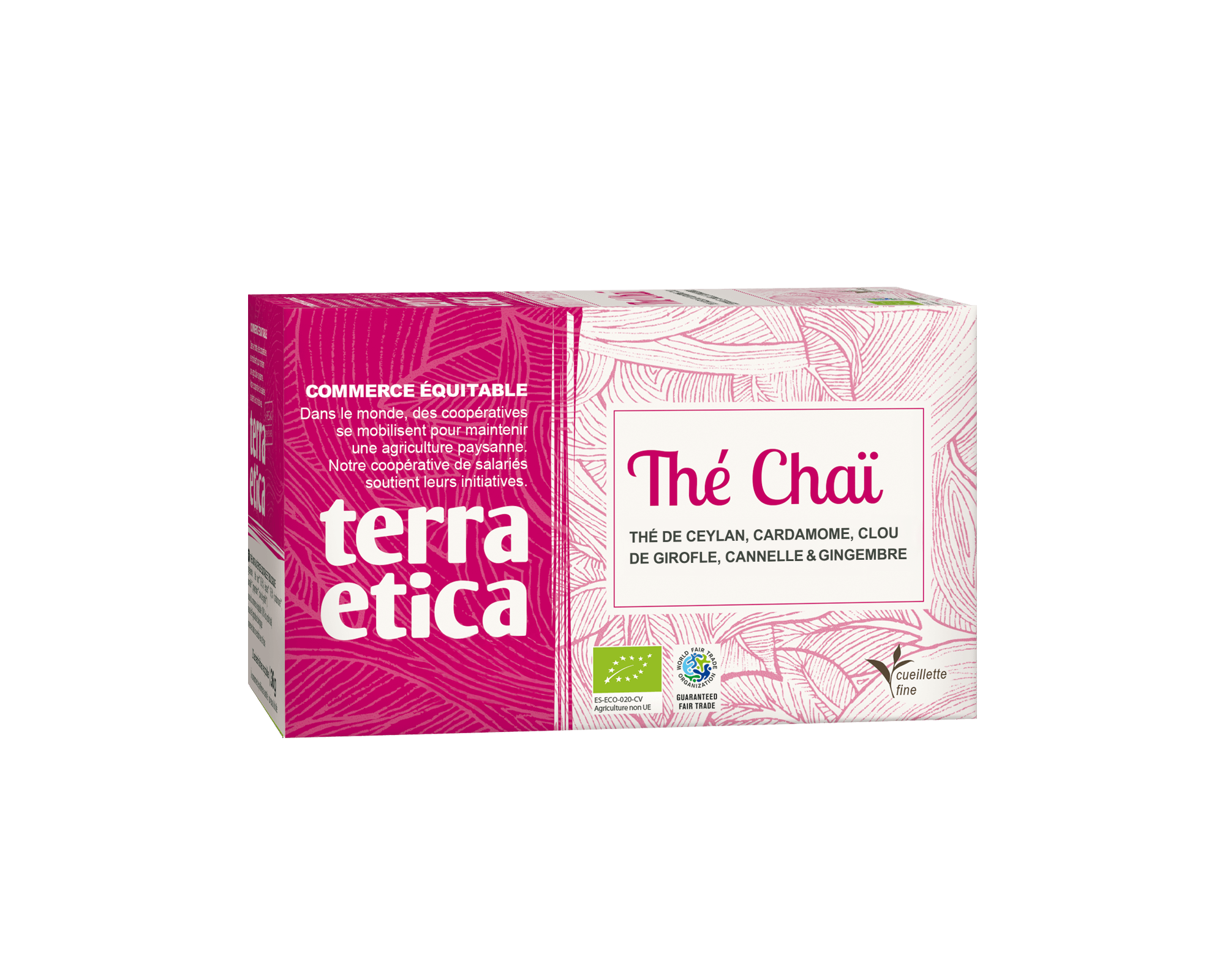 Thé noir bio de Ceylan Chaï issu du commerce équitable au Sri Lanka avec cardamome, cannelle, gingembre, clou de girofle