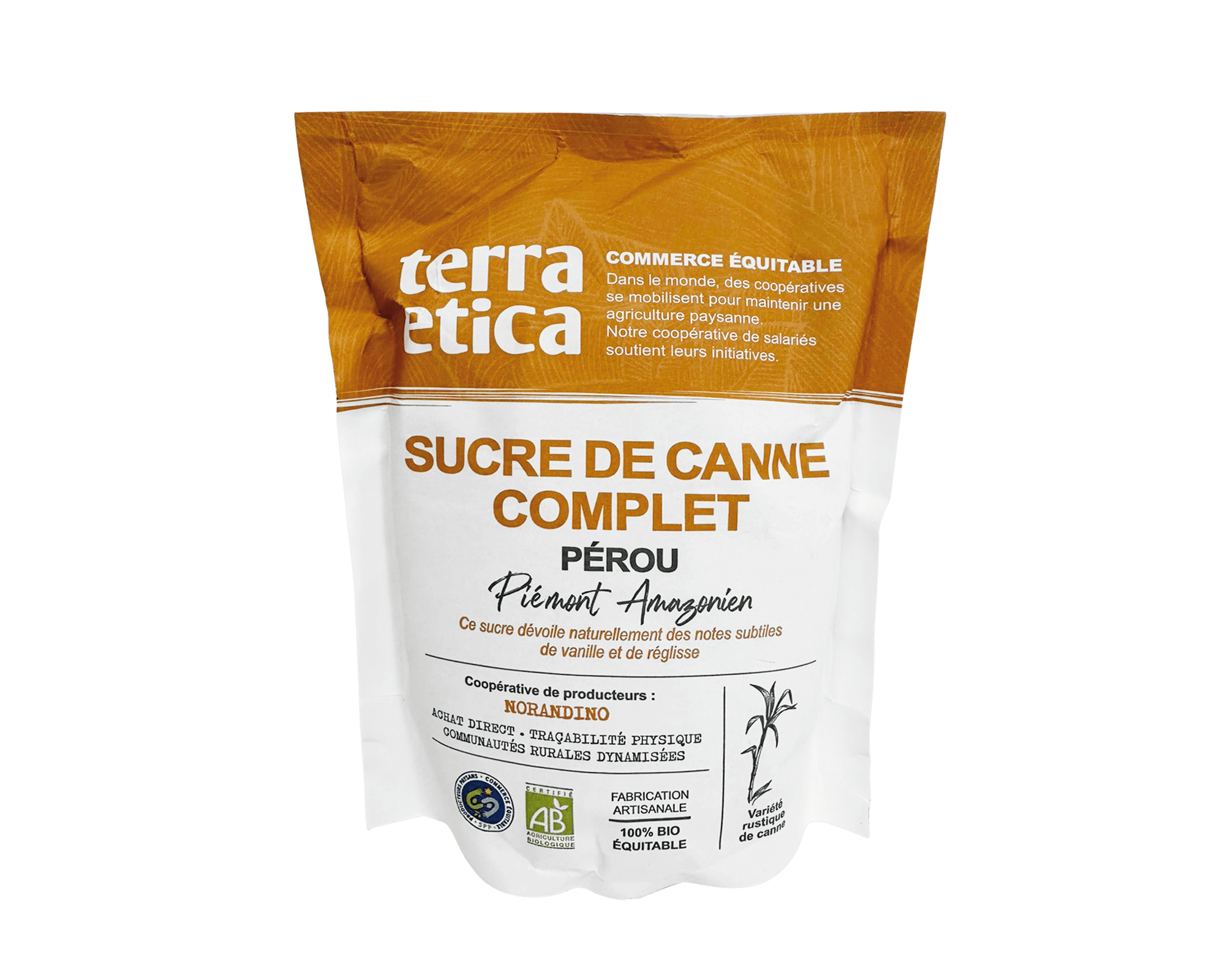 Sucre complet de canne Sucre complet de canne bio et équitable du Pérou I Terra Etica