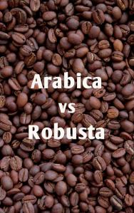 Grains de café avec un titre : Arabica vs Robusta